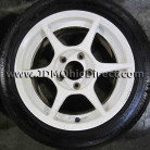 JDM Buddy Club P1 White 15 inch Wheels 5x114.3 